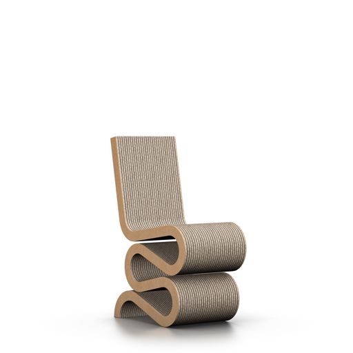 Wiggle Side Chair designed by Frank Gahry, Vitra Wiggle Side Chair