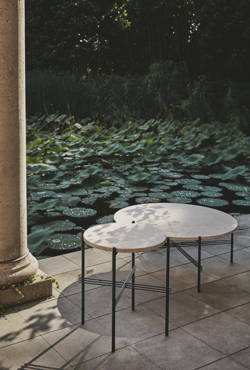 TS Coffee & Side Tables Outdoor White Travertine