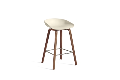 About A Collection Eco Low Stool Cream/Walnut