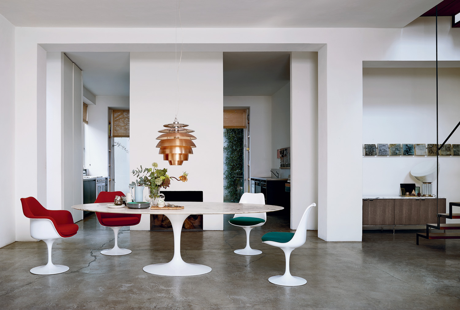 Tulip Chairs and Tulip Table by Knoll now available at Designcraft Canberra