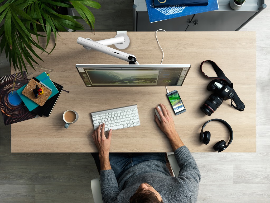 Flo Monitor Arms by Colebrook Bosson Saunders, Monitors arms by CBS available at designcraft Canberra