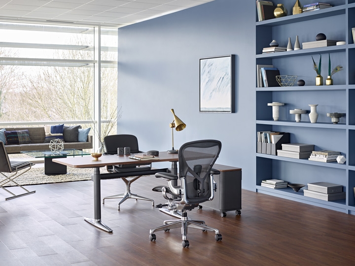 Atlas Project desk Atlas Office Landscape designed Tim Wallce, Atlas workstation by Herman Miller