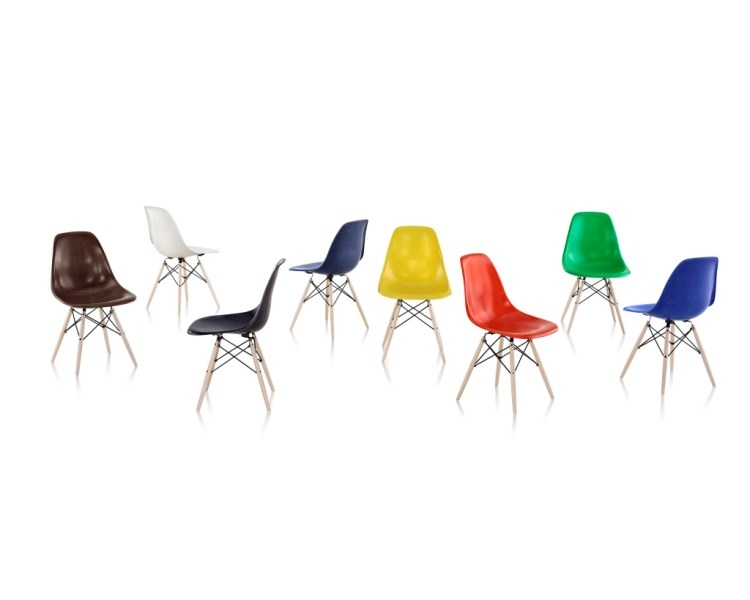Eames Moulded Fiberglass Side Chair Dowel Base Eames Moulded Fiberglass chair, Eames Fiberglass chair with timber legs, Eames Fiberglass with dowel base