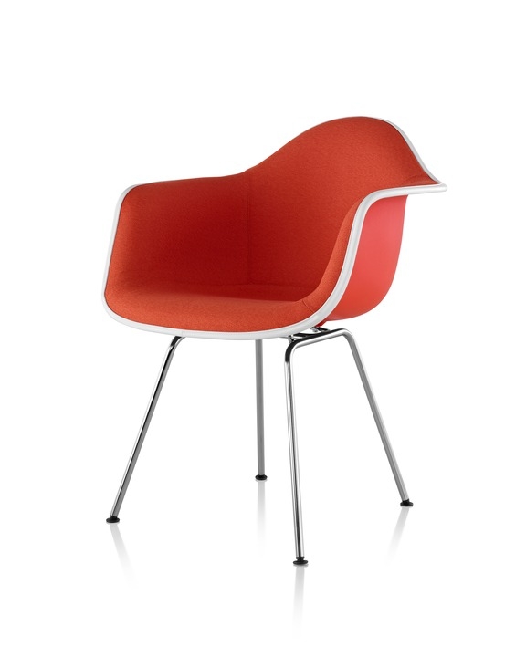 Eames Moulded Plastic Armchair 4 Leg Base Eames Plastic Armchair, Eames DSX with arms