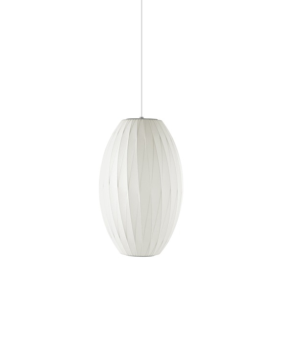 Nelson Cigar Crisscross Bubble Pendant - Large George Nelson Cigar Crisscross Bubble Lamp, Nelson Bubble Pendant by George Nelson.