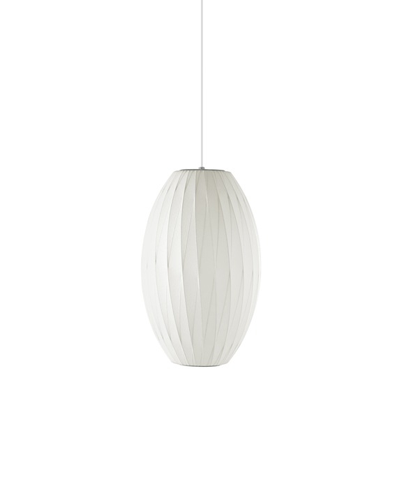 George Nelson Cigar Crisscross Bubble Lamp, Nelson Bubble Pendant by George Nelson.