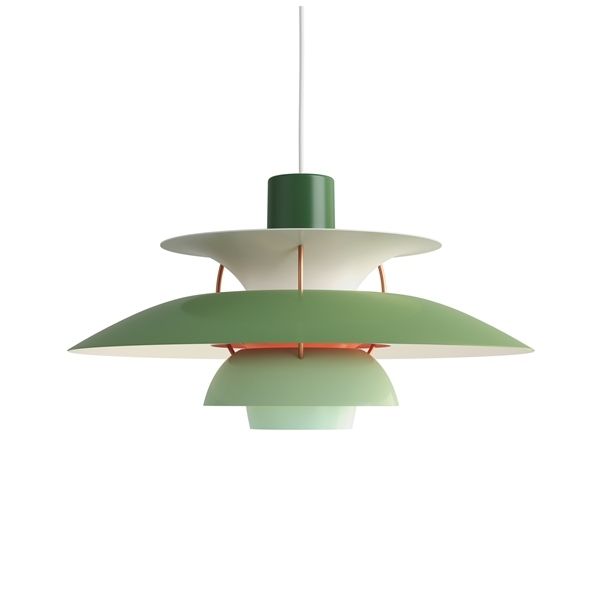PH5 in Hues of Green PH5 Pendant, Poul Henningsen PH5 Pendant, Louis Poulsen Classic Pendant