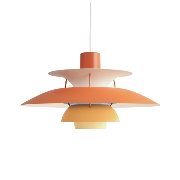 PH5 in Hues of Orange PH5 Pendant, Poul Henningsen PH5 Pendant, Louis Poulsen Classic Pendant
