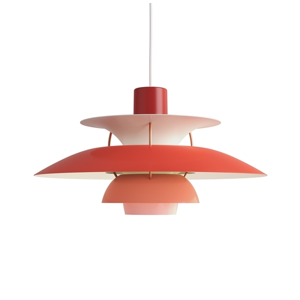 PH5 in Hues of Red PH5 Pendant, Poul Henningsen PH5 Pendant, Louis Poulsen Classic Pendant