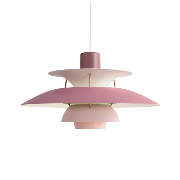PH5 in Hues of Rose PH5 Pendant, Poul Henningsen PH5 Pendant, Louis Poulsen Classic Pendant