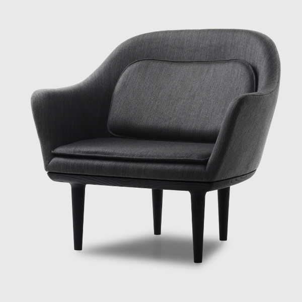 Lunar Lounge Chair Large in Grey Lunar Lounge Chair, Lunar Lounge chair designed by Space CPH, Lunar Lounge chair designed by space copenhagen