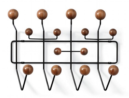Hang It All in Walnut and Black Hang it all coat hanger, Eames coat hanger, Dot coat rack by Eames, Wall hanger Eames