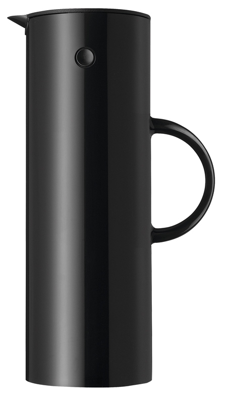 EM77 Vacuum Jug, 1L in Black Stelton vacuum jug, Designed by Erik Magnussen, Vacuum jug