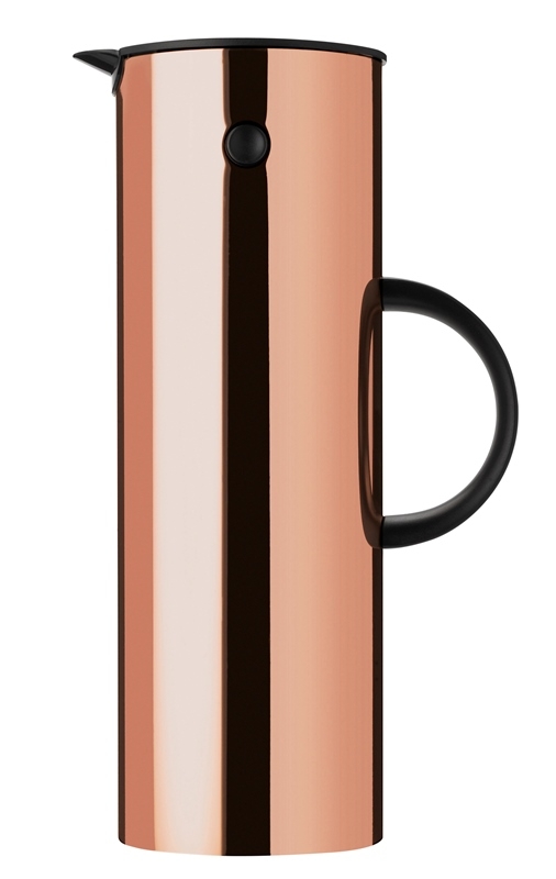 EM77 Vacuum Jug, 1L in Copper Stelton vacuum jug, Designed by Erik Magnussen, Vacuum jug