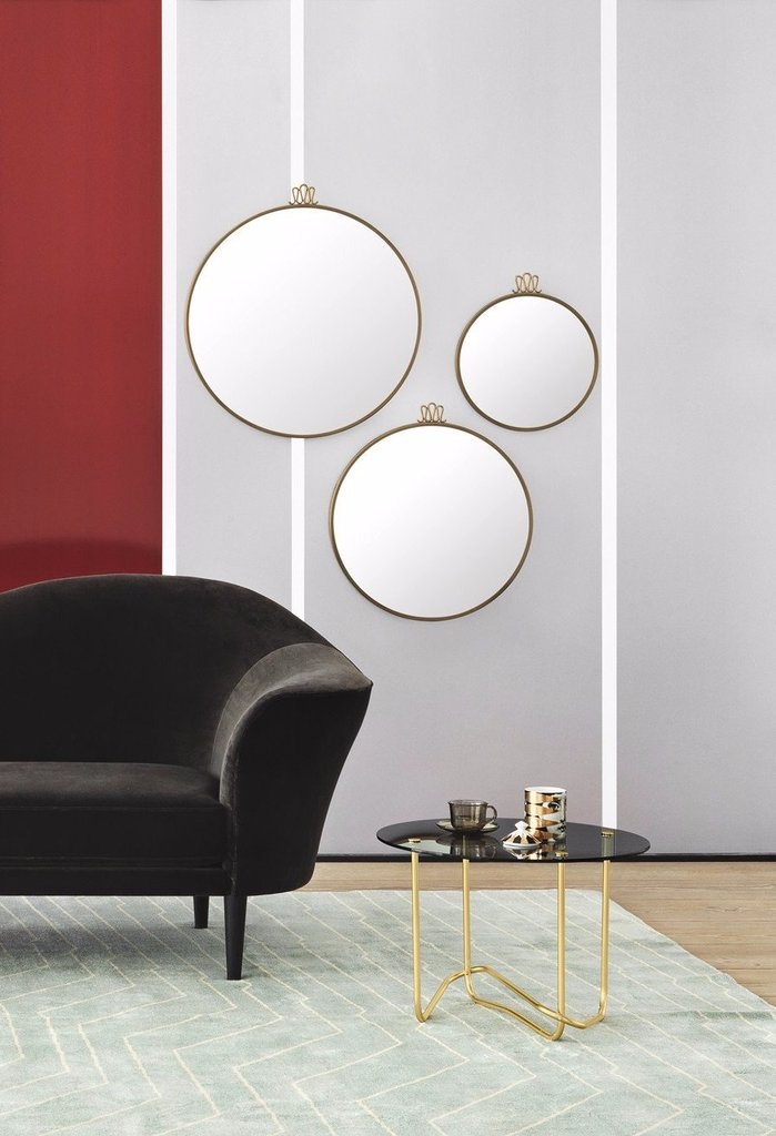 Randaccio Mirrors in Antique Brass Randaccio Mirror by Gio Ponti, GUBI round mirror, GUBI round brass mirror, Brass round mirror by GUBI