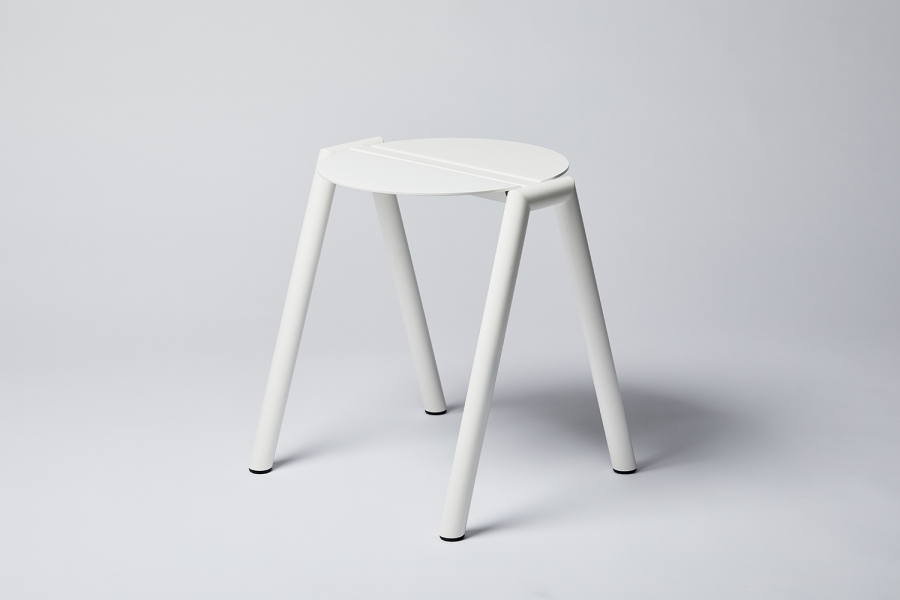 Low Stance stool in White Furnished Forever stool low, Low Stance stool by Furnished Forever, Stance Stool designed by Furnished Forever