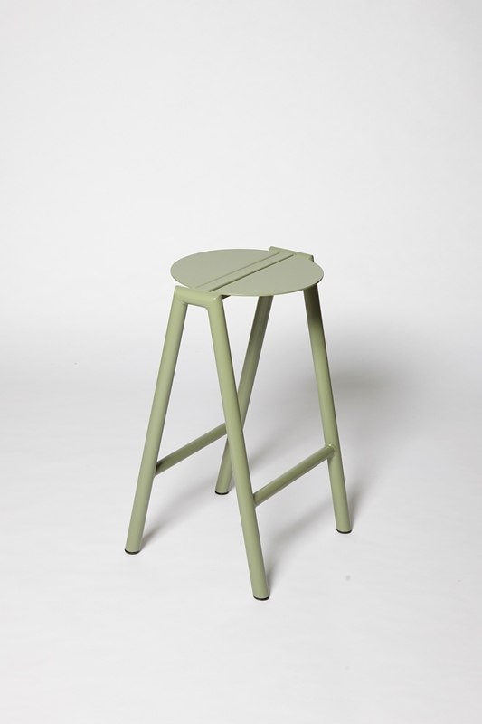 High Stance stool in Pale Eucalypt Furnished Forever Stool high, High Stance stool by Furnished Forever, Stance Stool designed by Furnished Forever