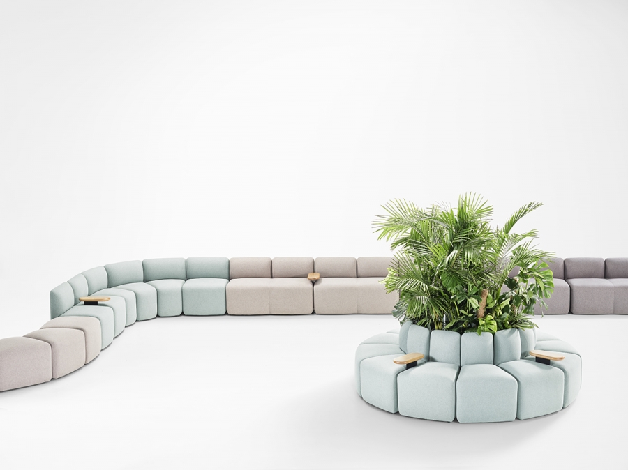Caterpillar seating designed by Alexander Lotersztain, Derlot Editions Caterpillar