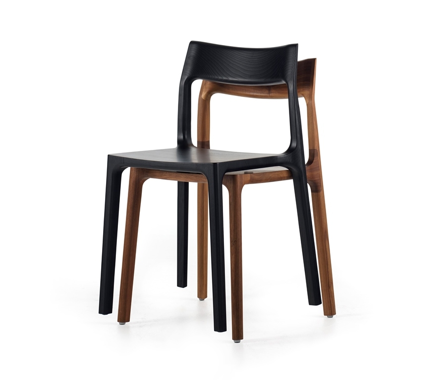 Molloy dining chairs stacked Molloy dining chair designed by Adam Goodrum