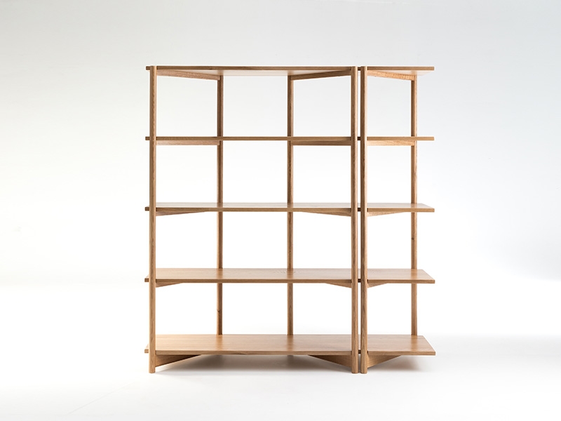 Fable open shelving designed by Ross Didier, Didier fable shelve, Timber open shelving by Didier 
