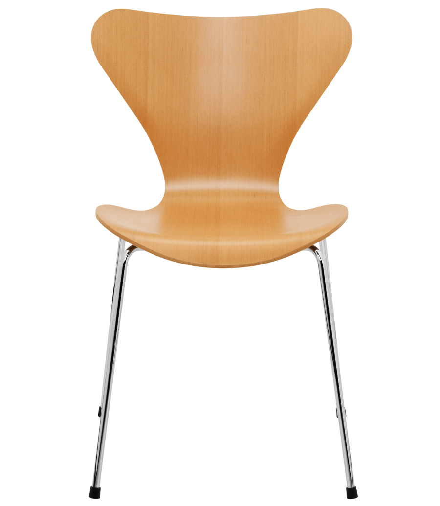 Series 7 Clear Lacquer Oregon Pine Series 7 designed by Arne Jacobsen fritz hansen, Series 7 Veneer seat