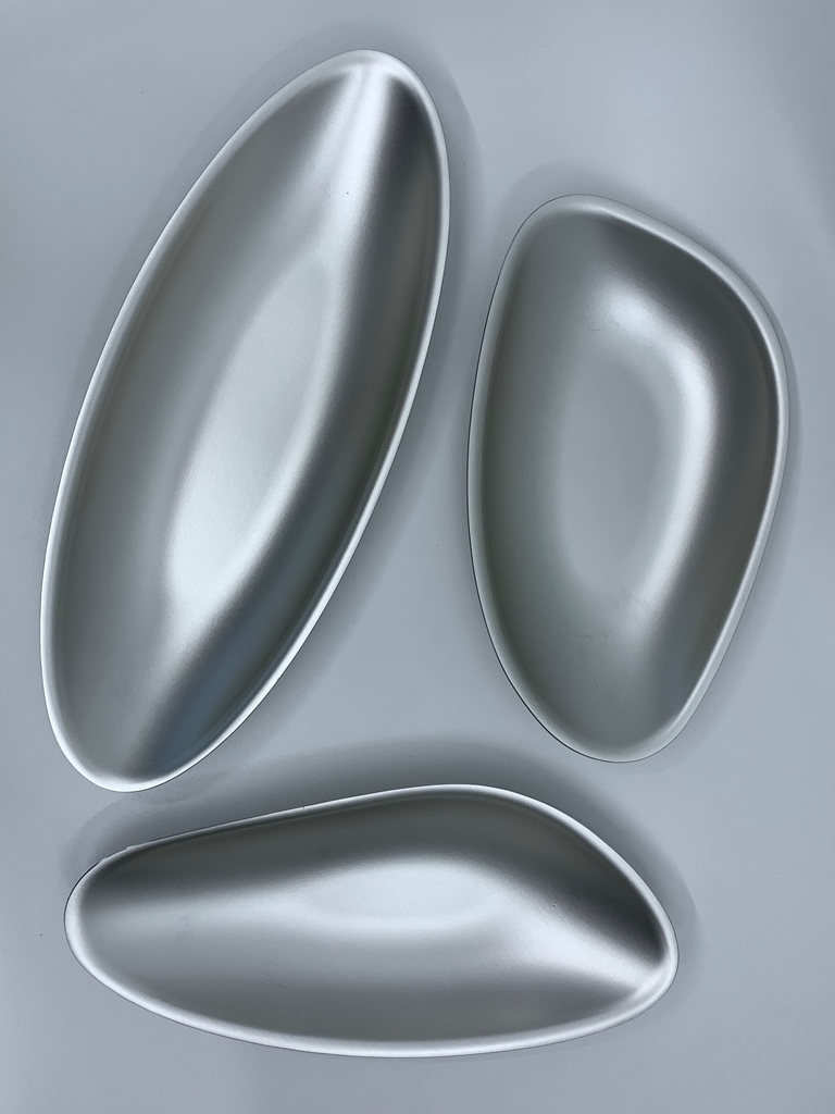 Tide Pool set in Silver Tide Pool set designed by Fink, Fink Tide pool treys