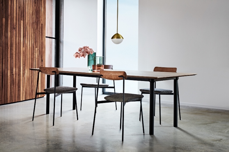 Jolly single pendant, Chameleon table, Sia chair NAU collection, Jolly single pendant, Chameleon table, Sia chair
