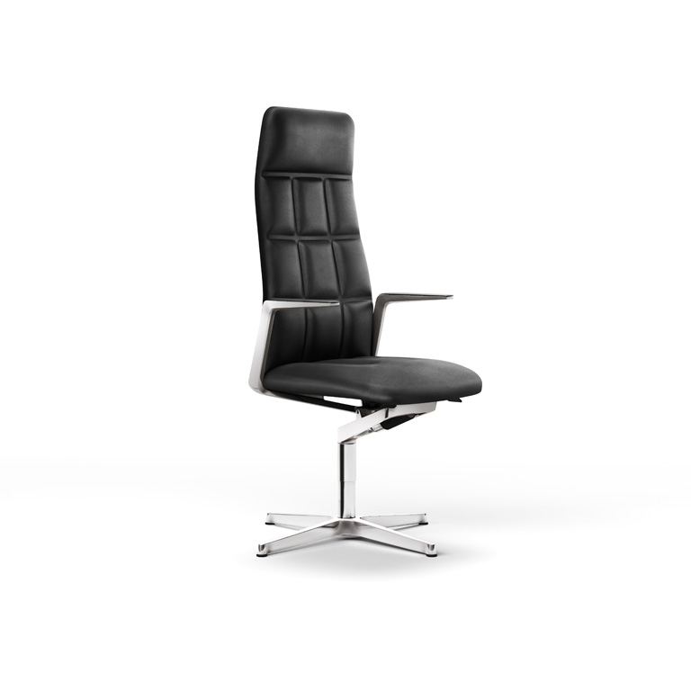 Leadchair Management 2053_swivel chair_high back_with two arms_open arm_4-star base_rotates 360 Leadchair Management designed by EOOS for Walter Knoll, Walter Knoll Leadchair management chair