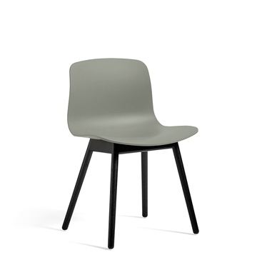 AAC12 Dusty Green shell on Black stained oak base About A Chair 12 designed by Hee Welling for HAY, AAC12 HAY