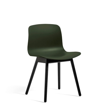 AAC12 Green shell on Black stained oak base About A Chair 12 designed by Hee Welling for HAY, AAC12 HAY