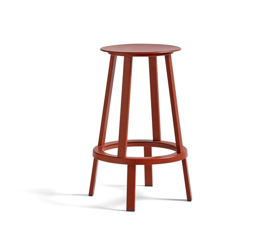 Revolver Bar Stool 650mmH in Red Revolver Bar Stool designed by Leon Ransmeier for HAY, HAY Revolver Bar stool