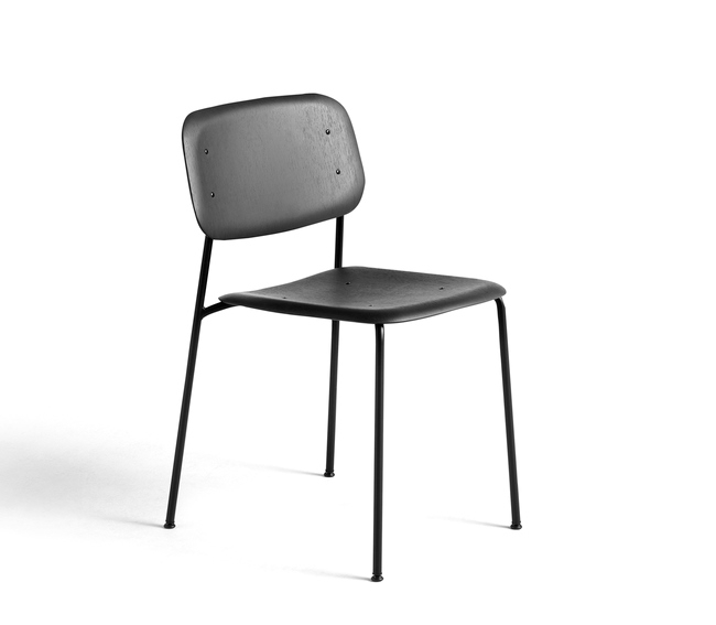Soft Edge 10 Soft Black seat and back on Black base Soft Edge 10 chair designed by ISKOS-BERLIN for HAY, HAY Soft Edge 10 chair