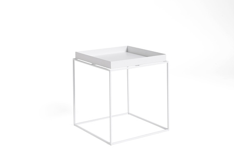 Tray Table 40x40 White Tray Table designed by HAY, Tray coffee table HAY, Tray side table HAY