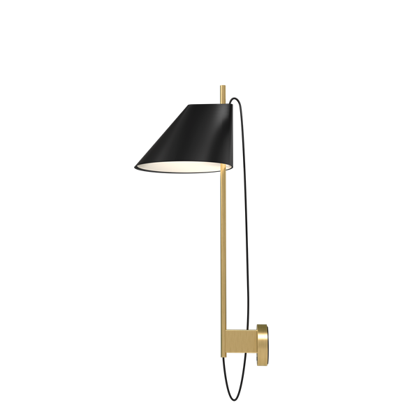 Yuh Wall Lamp - Black /Brass Yuh wall Lamp designed by GamFratesi for Louis Poulsen, Yuh collection by Gam Fratesi, Louis Poulsen wall lamp