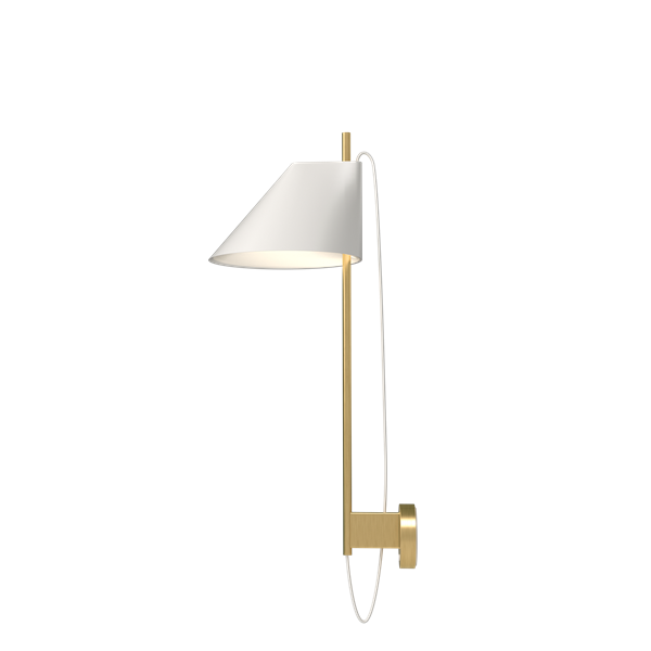 Yuh Wall Lamp - White/Brass Yuh wall Lamp designed by GamFratesi for Louis Poulsen, Yuh collection by Gam Fratesi, Louis Poulsen wall lamp