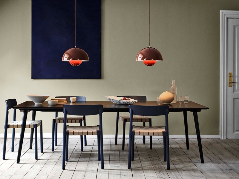 Flowerpot PENDANT lamp designed by Verner Panton, Flowerpot VP7 &Tradition