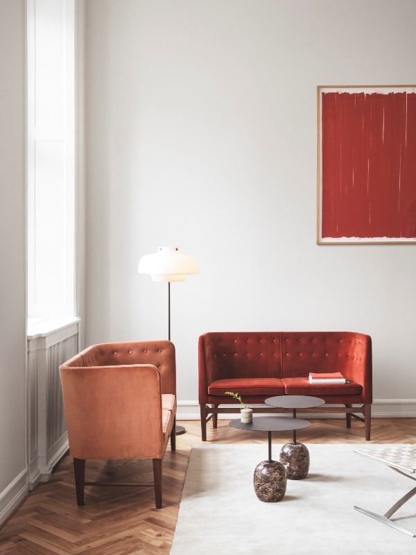 Mayor AJ6 Sofa, Lato LN8 and LN9, Copenghagen SC14 and Moor AP7 Mayor Sofa designed by Arne Jacobsen and Flemming Lassen, &Tradition Mayor Sofa AJ6 AJ5, Arne Jacobsen Mayor Sofa AJ5 AJ6