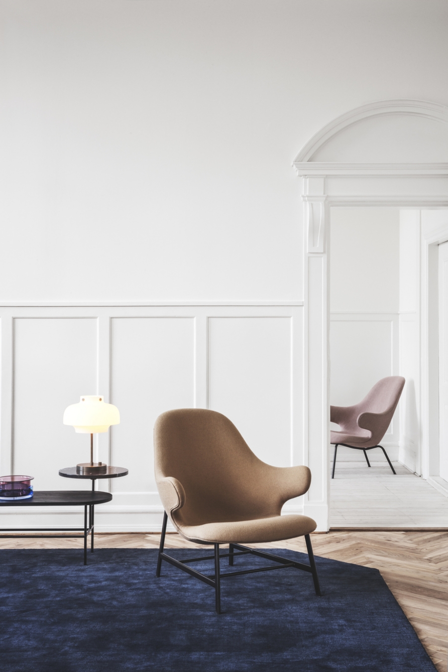 Catch JH14, JH13 Lounge chairs, Palette JH7, Tricolore SH3, Copenhagen SC13 and Moor AP8 Catch Lounge designed by Jaime Hayon for &Tradition, Catch Lounge Chair JH &Tradition
