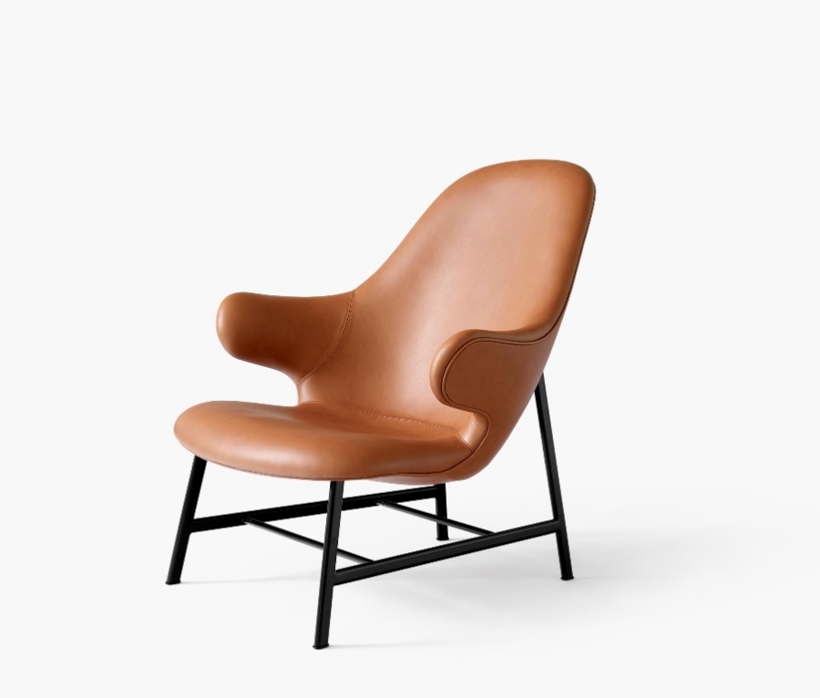 Catch JH Lounge in Leather Cognac Catch Lounge designed by Jaime Hayon for &Tradition, Catch Lounge Chair JH &Tradition
