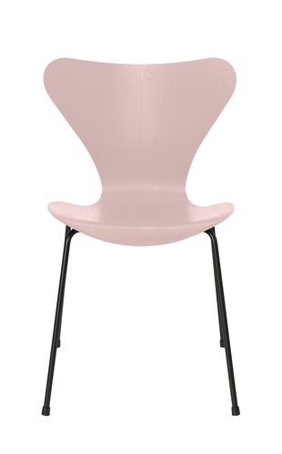 Series 7 Pale Rose on Black base Series 7 designed by Arne Jacobsen fritz hansen, Series 7 new colours 2020