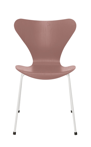 Series 7 Wild Rose on White base Series 7 designed by Arne Jacobsen fritz hansen, Series 7 new colours 2020