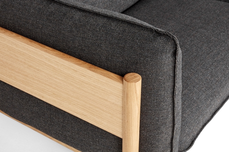 Arbour 3 seater Re-wool 198_oiled waxed oak_detail 03 Arbour Sofa designed by Daniel Rybakken and Andreas Engesvik for HAY, HAY Arbour Eco sofa