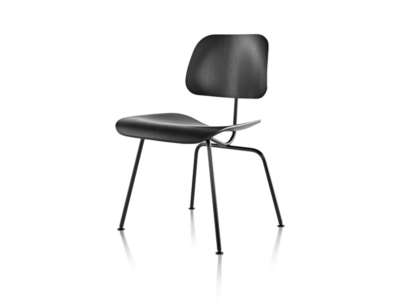 Eames Moulded Dining Chair - Black/ Black Eames Moulded Dining Chair by Herman Miller