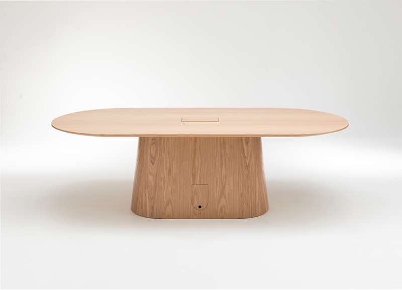 Liqueur Table System - Extended pedestal with power & data access Liqueur Table System designed by Ross Didier for Didier