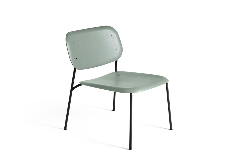 Soft Edge 10 Lounge dusty green_black base Soft Edge Lounge chair designed by Iskos-Berlin for HAY, HAY Soft edge collection lounge