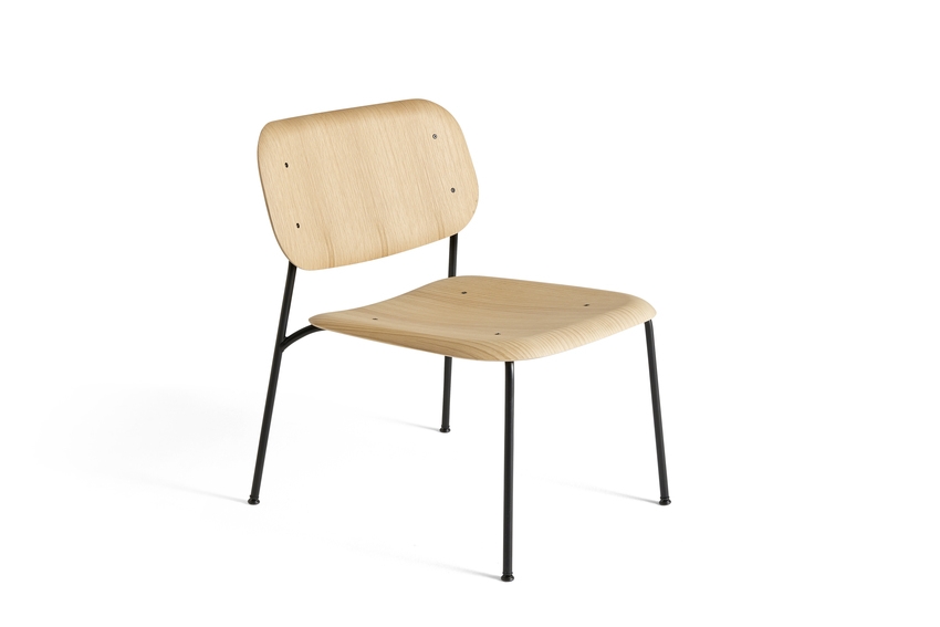 Soft Edge 10 Lounge matt lacquer oak_black base Soft Edge Lounge chair designed by Iskos-Berlin for HAY, HAY Soft edge collection lounge