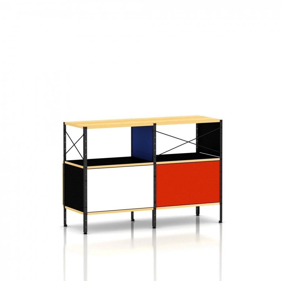 Eames Storage Units 2 x 2 with doors Eames Desk and Storage Unit designed by Charles and Ray Eames for Herman Miller, Herman Miller Eames Desk and Storage Unit