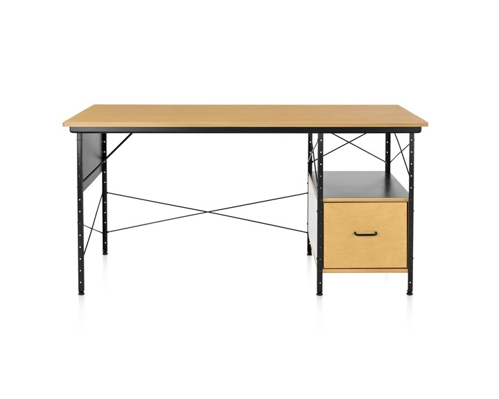 Eames Desk in Neutral colours Eames Desk and Storage Unit designed by Charles and Ray Eames for Herman Miller, Herman Miller Eames Desk and Storage Unit