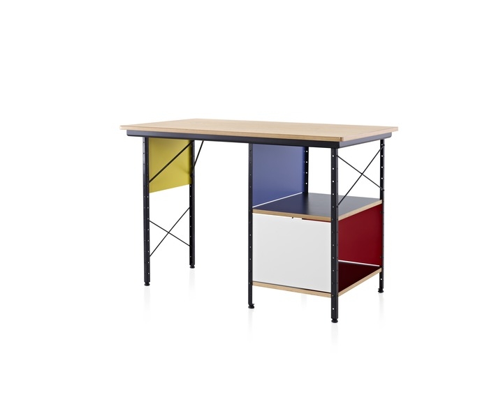 Eames Desk in Vibrant colours Eames Desk and Storage Unit designed by Charles and Ray Eames for Herman Miller, Herman Miller Eames Desk and Storage Unit