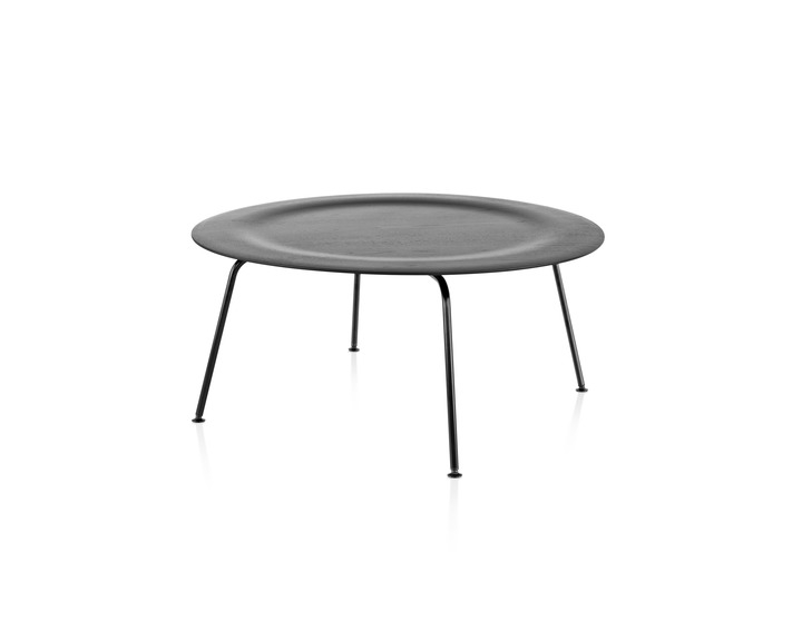 Eames Moulded Plywood Coffee Table_Ebony_Black legs Eames Plywood Coffee Table Herman Miller, Herman Miller Eames Moulded Plywood coffee table designed by Ray and Charles Eames, Ray and Charles Eames Plywood Coffee table